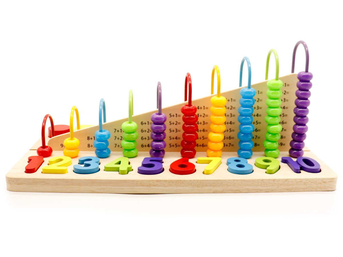 Edukativni abakus + drvene brojke Ecotoys