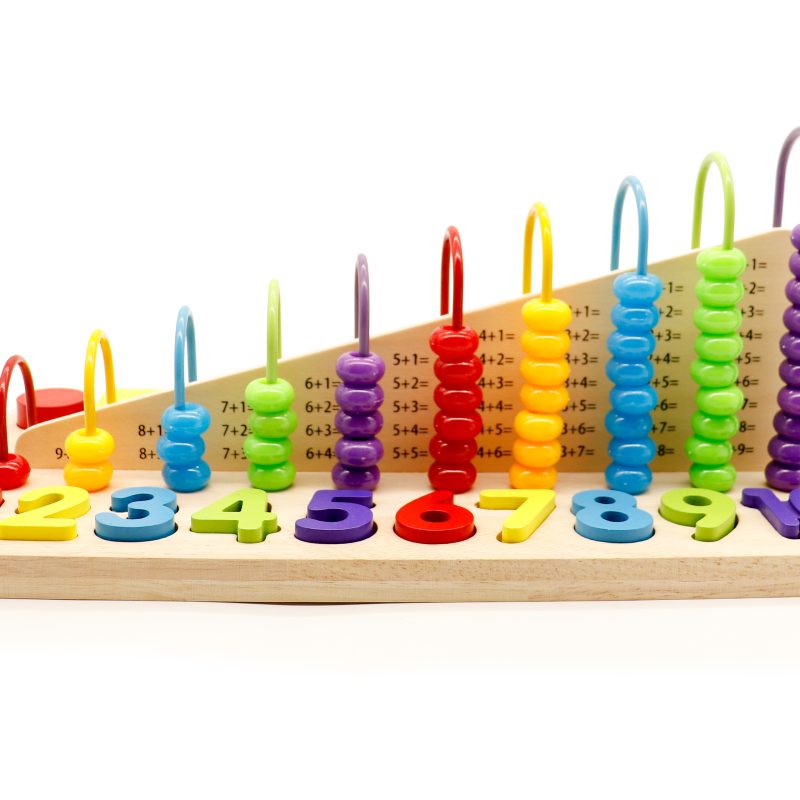 Edukativni abakus + drvene brojke Ecotoys