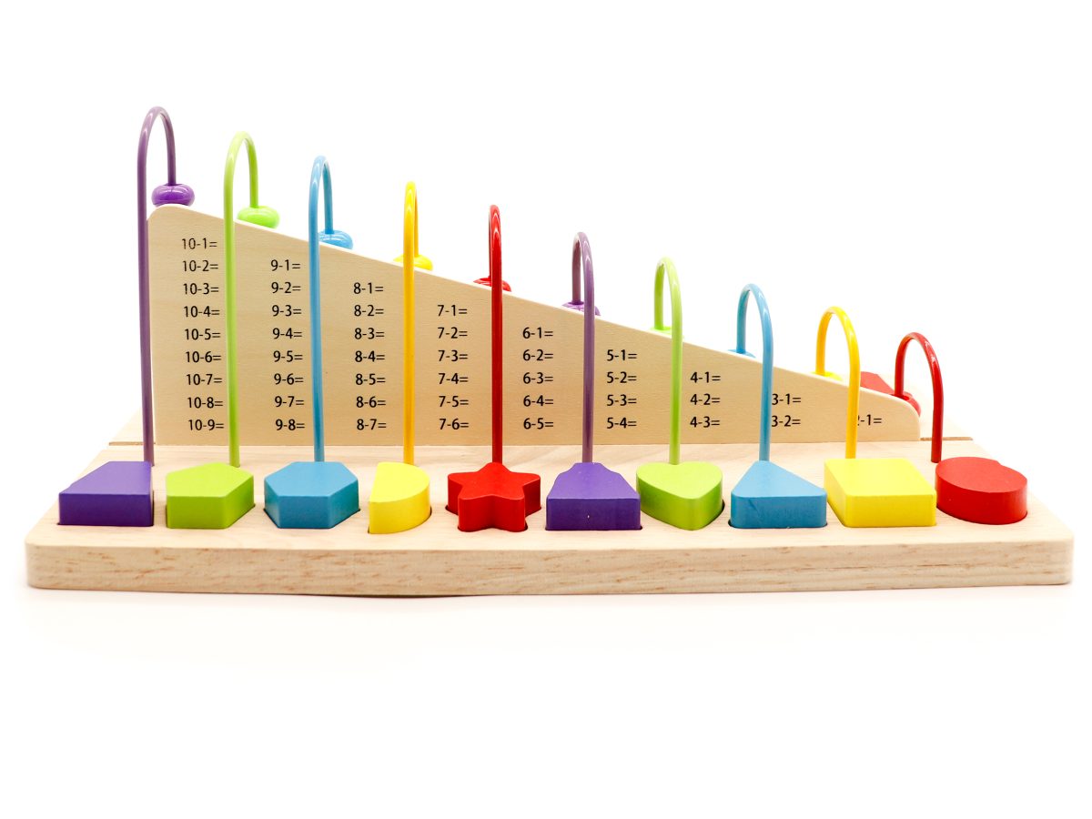 Edukativni abakus + drvene brojke Ecotoys