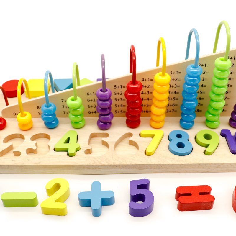 Edukativni abakus + drvene brojke Ecotoys