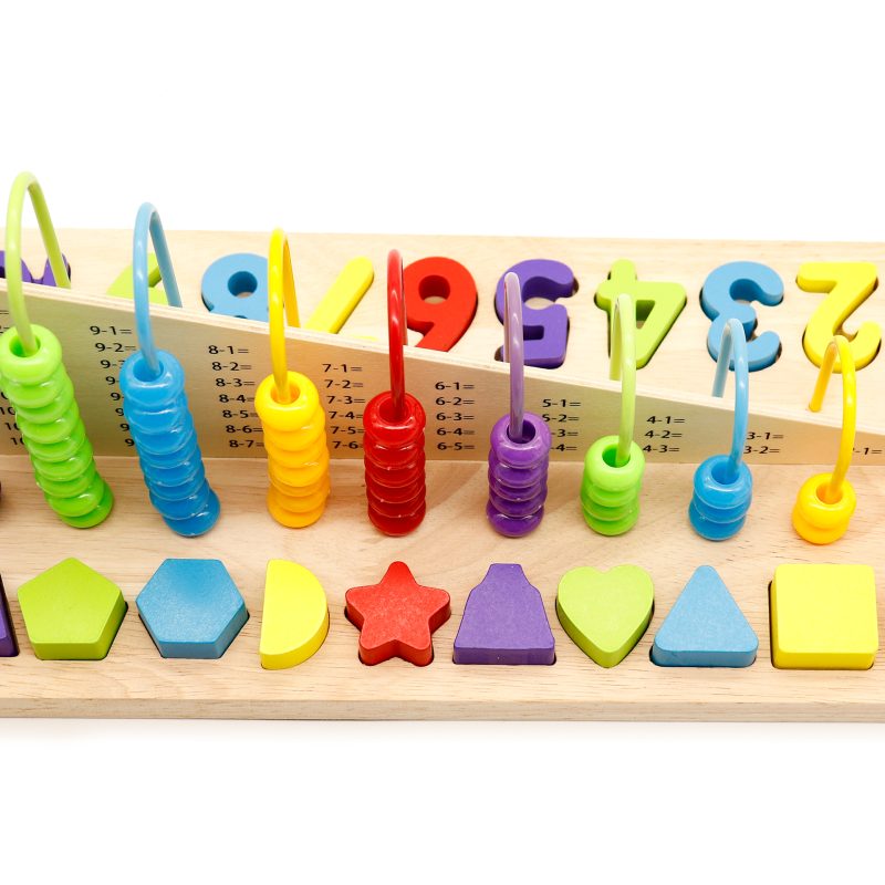 Edukativni abakus + drvene brojke Ecotoys