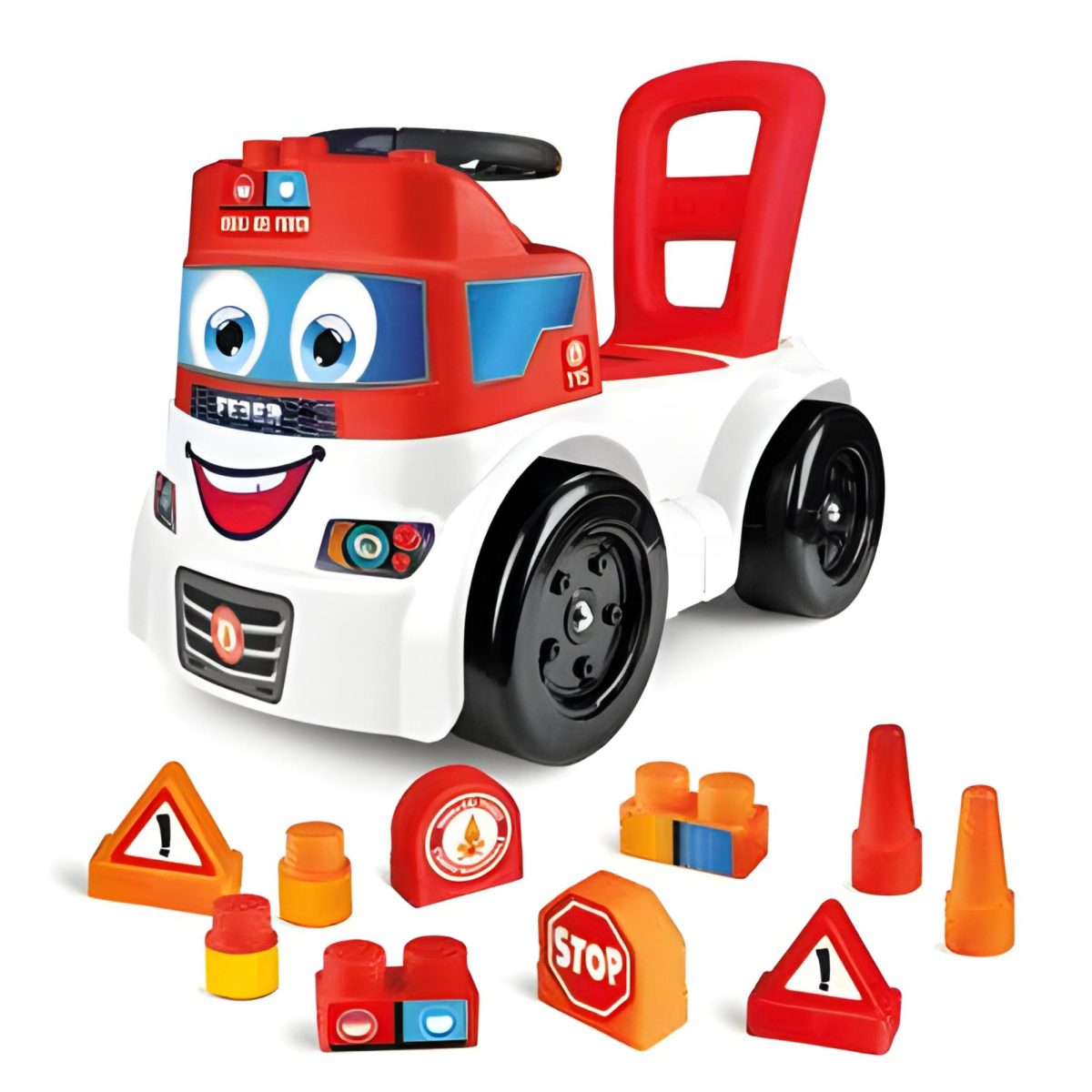 Vatrogasno vozilo, guralica, kocke - FEBER