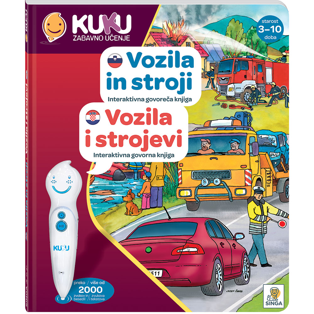 Interaktivna knjiga Kuku - Vozila i strojevi (bez olovke)