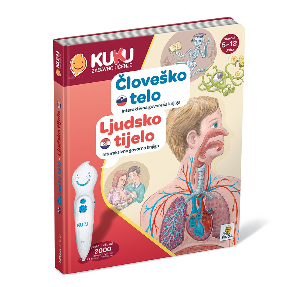 Interaktivna knjiga Kuku - Ljudsko tijelo (bez olovke)