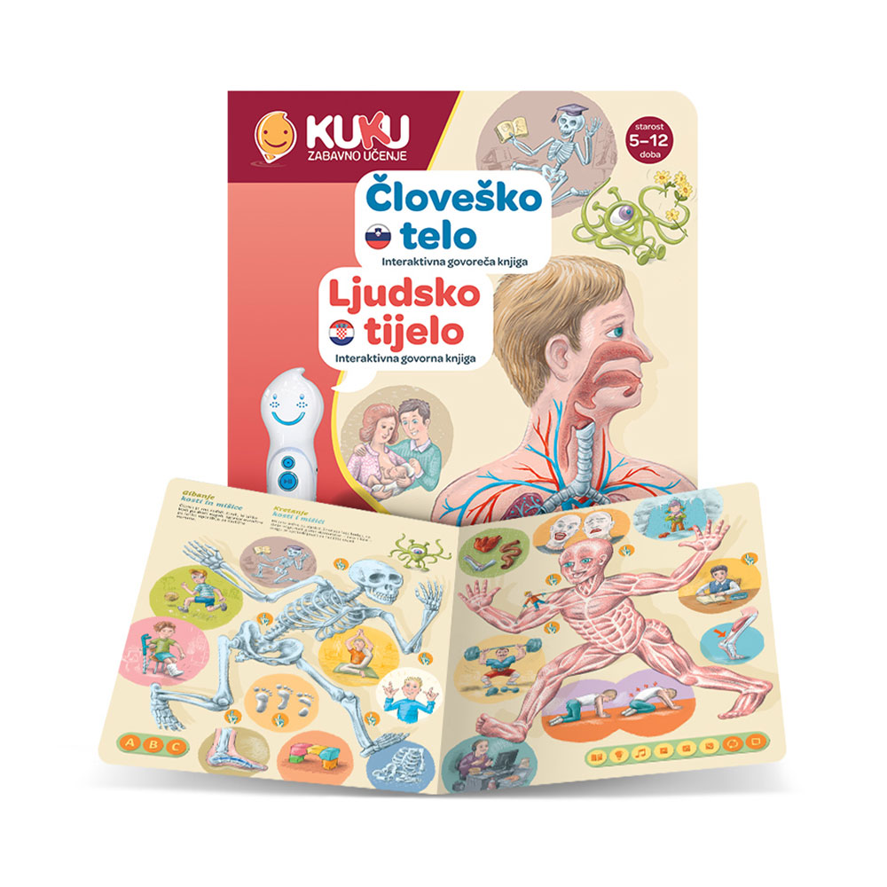 Interaktivna knjiga Kuku - Ljudsko tijelo (bez olovke)
