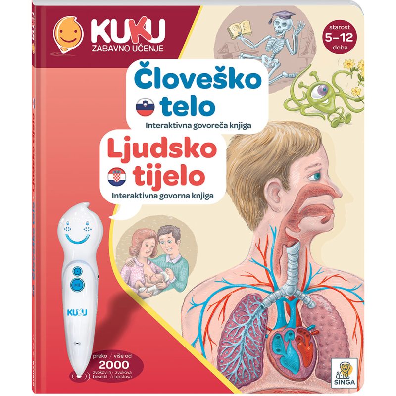 Interaktivna knjiga Kuku - Ljudsko tijelo (bez olovke)