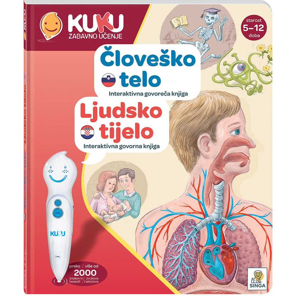 Interaktivna knjiga Kuku - Ljudsko tijelo (bez olovke)