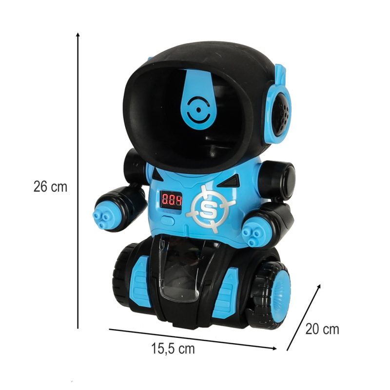 Gladni robot mete pucanje arkadna igra set pištolj + loptice