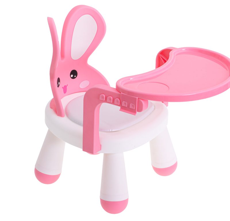 Hranilica i stol za igru rozi