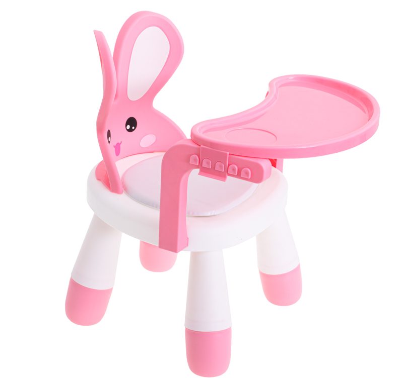 Hranilica i stol za igru rozi