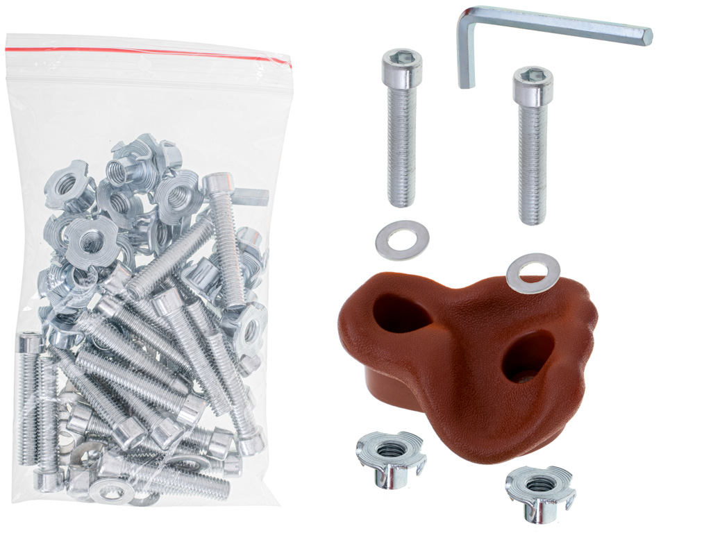 Kamenje za penjanje za djecu, šareno, 10 kom + vijci