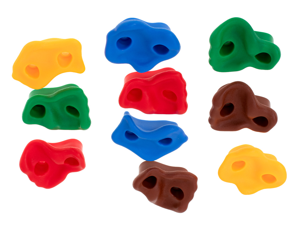 Kamenje za penjanje za djecu, šareno, 10 kom + vijci