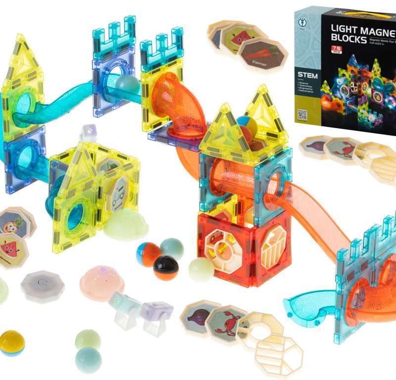 Magnetni blokovi - kugla - staza svijetleća 75 elemenata