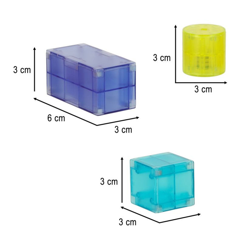 Svjetleći magnetni 3D blokovi 34 elementa
