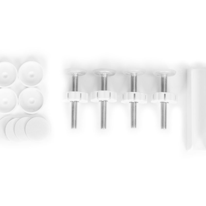 Sigurnosna vrata bijela, 74-105 cm, za stepenice i vrata, metal i drvo, dodatni paneli