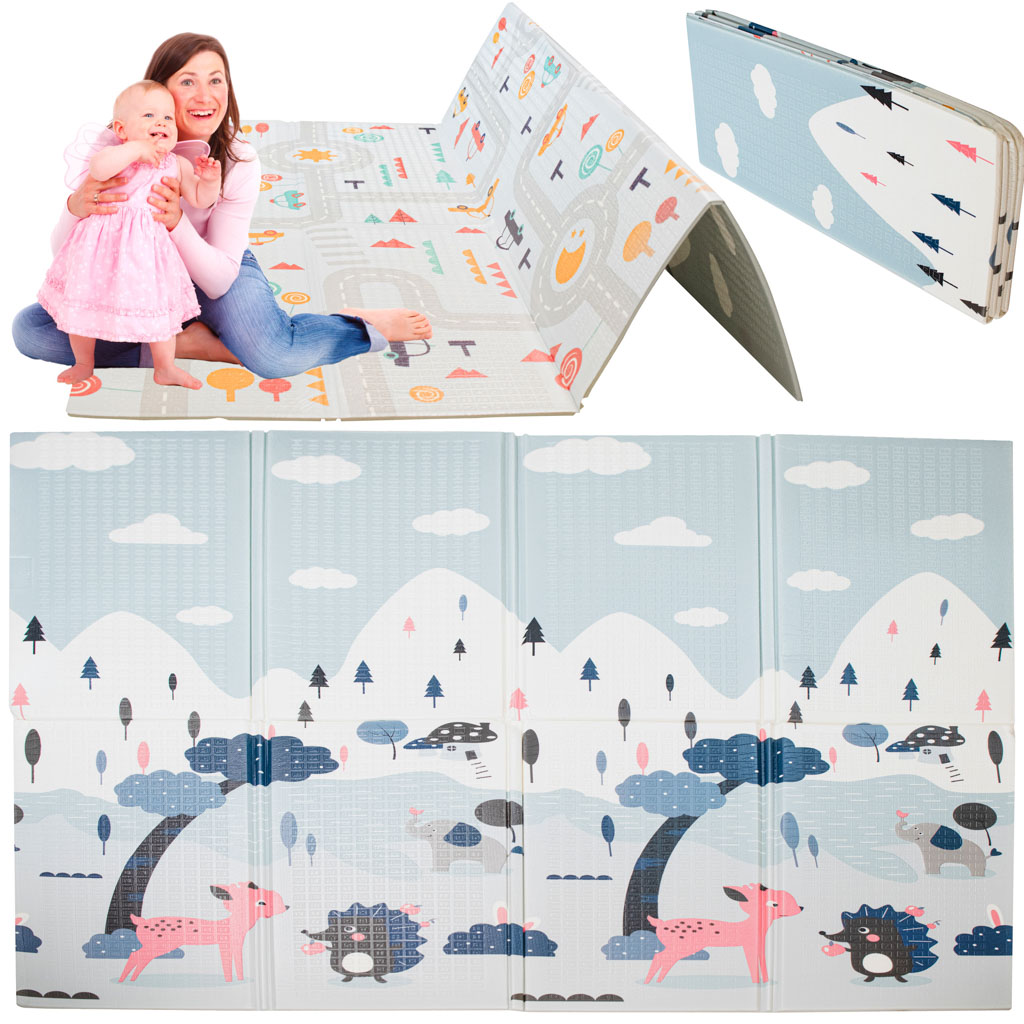 Edukativna prostirka za djecu cesta/šuma 177x158x0,8cm