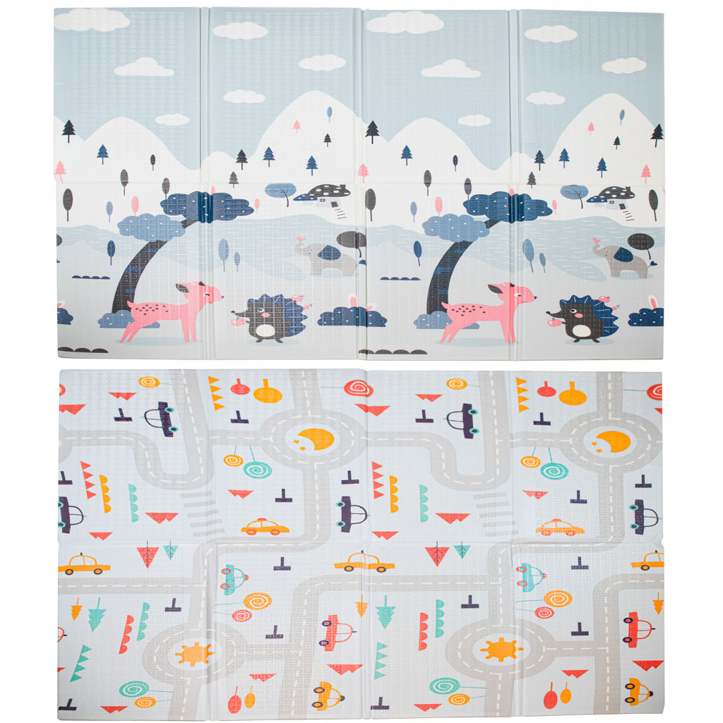 Edukativna prostirka za djecu cesta/šuma 177x158x0,8cm