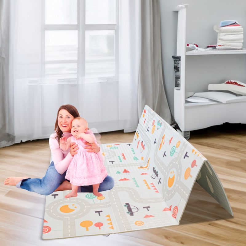 Edukativna prostirka za djecu cesta/šuma 177x158x0,8cm