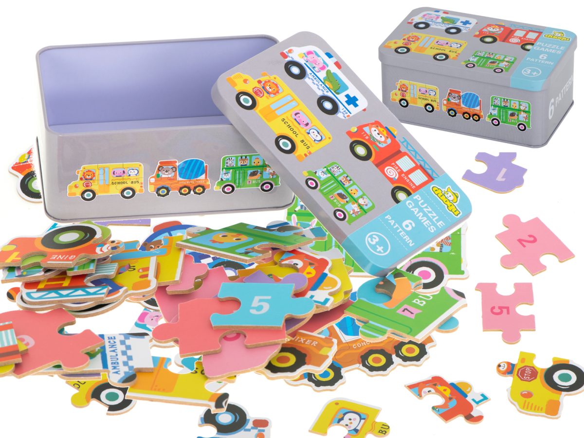 Puzzle u metalnoj kutiji vozila 30 kom