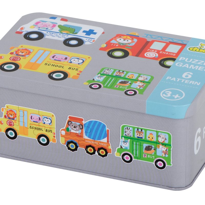 Puzzle u metalnoj kutiji vozila 30 kom