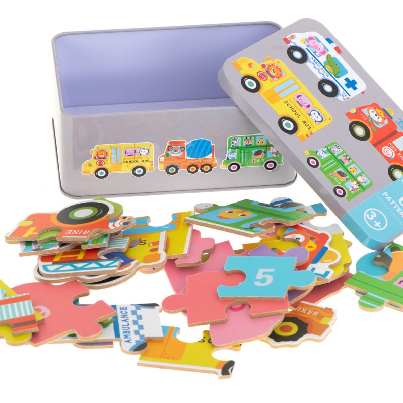 Puzzle u metalnoj kutiji vozila 30 kom