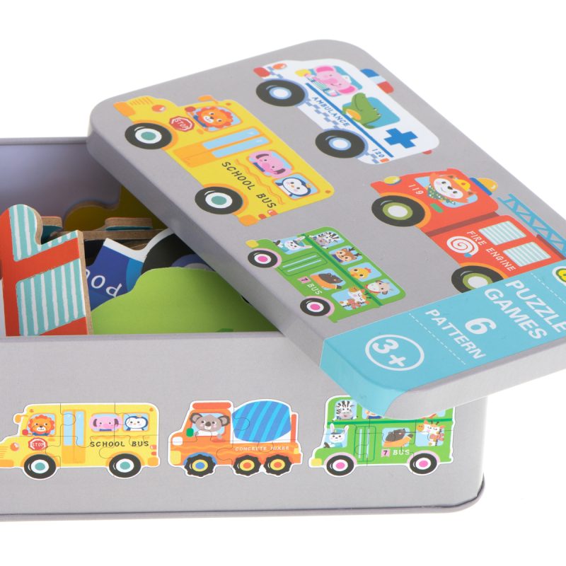 Puzzle u metalnoj kutiji vozila 30 kom