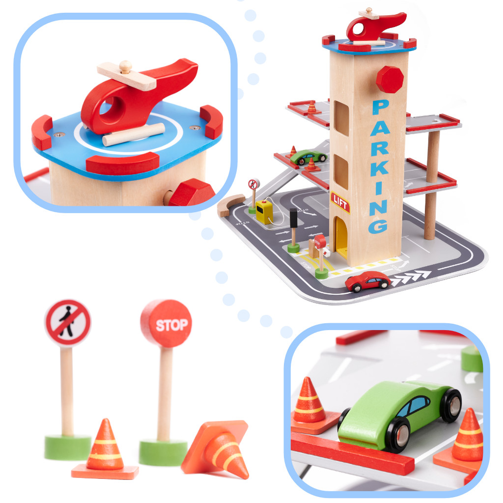 KX5853 LULILO parking drewniany BENINO piętrowy garaż miejski LULILO drveno parkiralište BENINO dvokatna urbana garaža