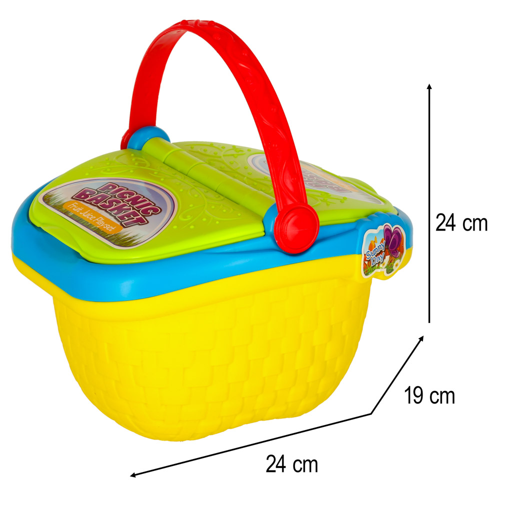 Piknik košara voćni sokovi pića hrana namirnice grickalice za piknik