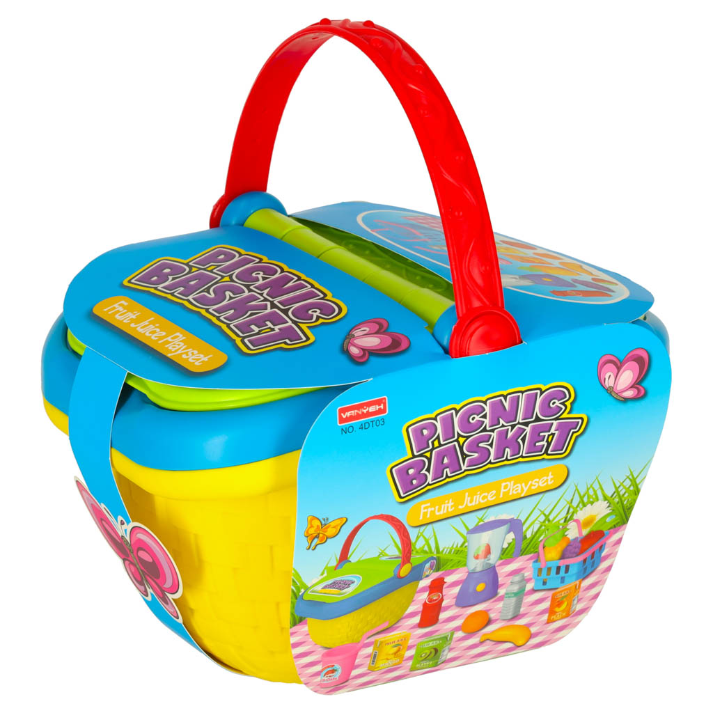 Piknik košara voćni sokovi pića hrana namirnice grickalice za piknik