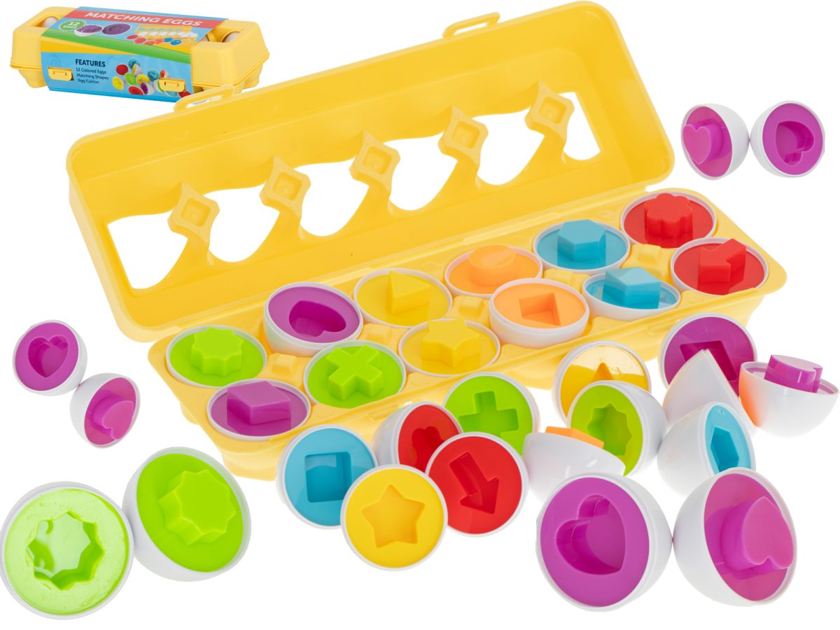 Edukativna jaja puzzle sorter oblici 12 kom