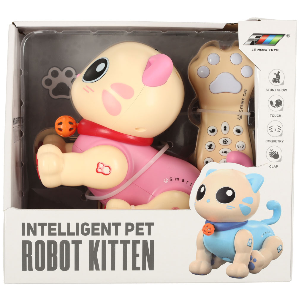 RC-remote-control-cat-robot-jumps-sings-140953 Interaktivna maca robot s daljinskim upravljačem roza