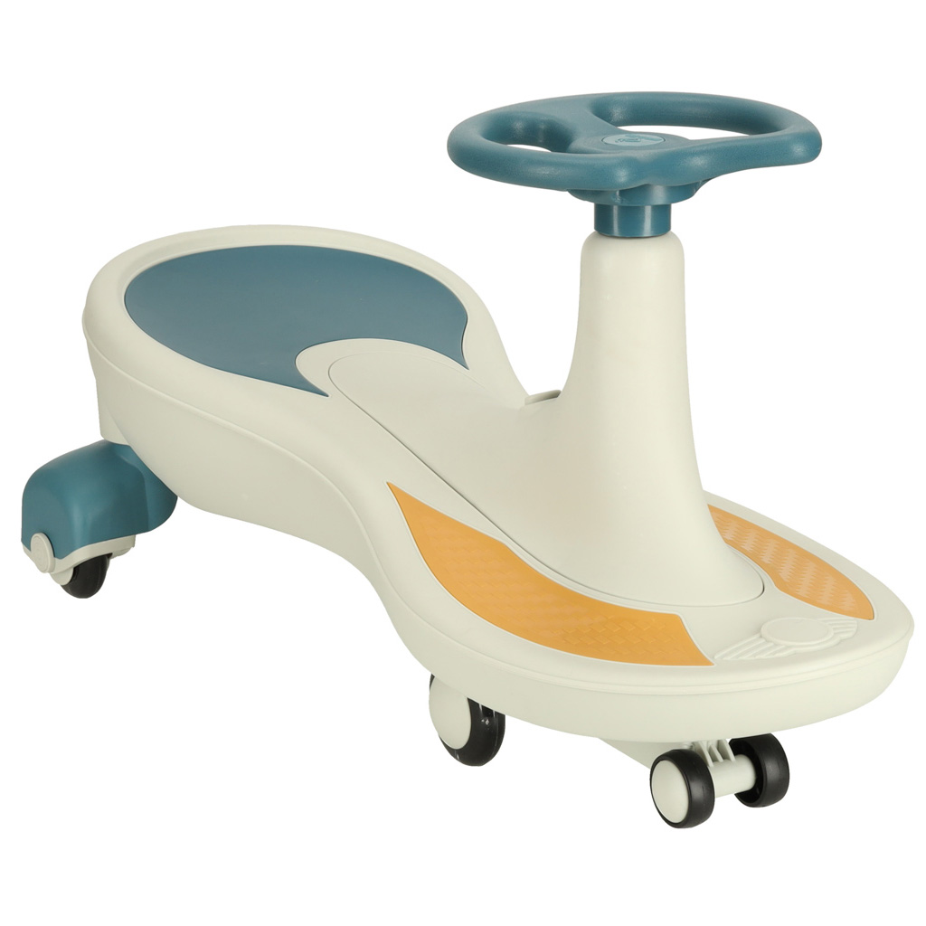 Wiggle swing auto svjetleći LED kotači s glazbom 76 cm plavo-bijeli max 100 kg