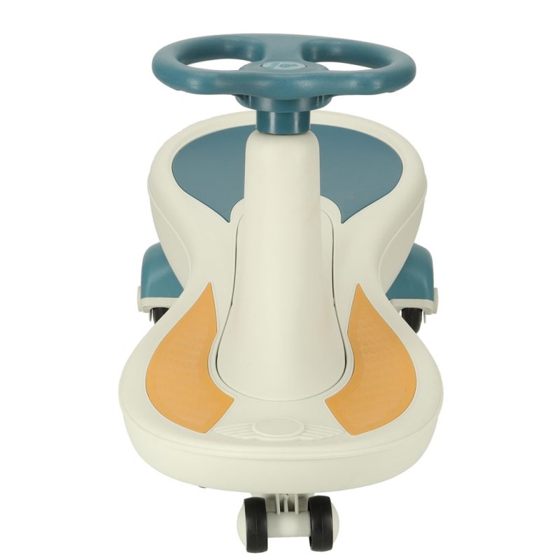 Wiggle swing auto svjetleći LED kotači s glazbom 76 cm plavo-bijeli max 100 kg