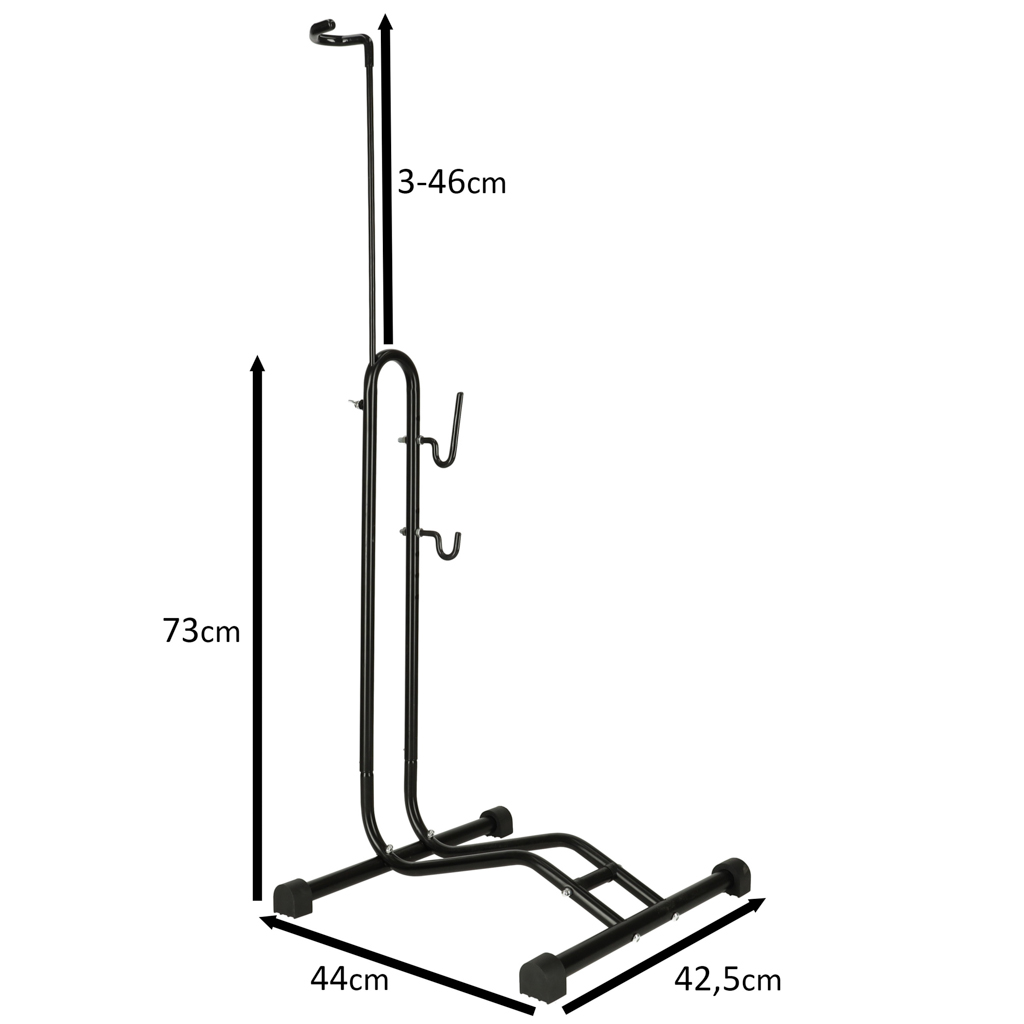 Bicycle-stand-single-high-strong-metal-black-143139 Stalak za bicikle RALLEX za bicikl, samostojeći, metalni, crni