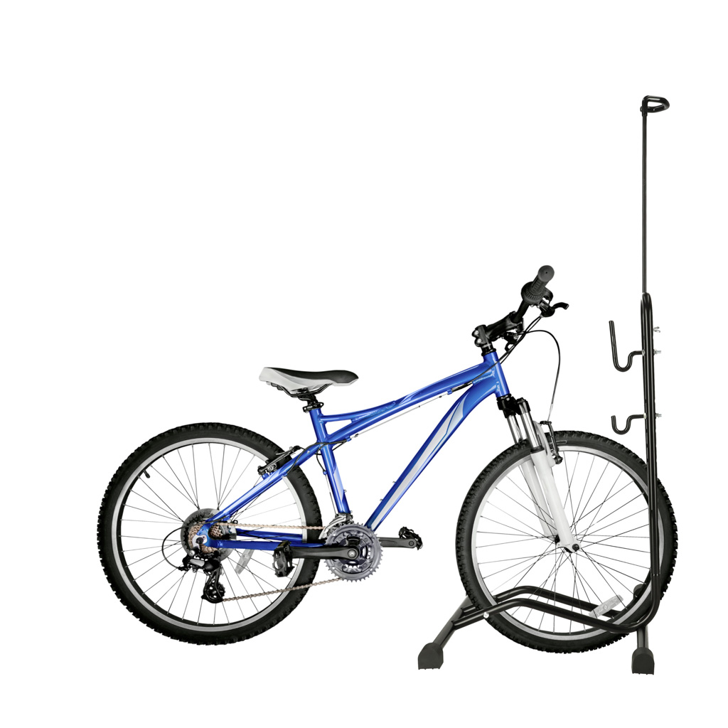 Bicycle-stand-single-high-strong-metal-black-143140 Stalak za bicikle RALLEX za bicikl, samostojeći, metalni, crni