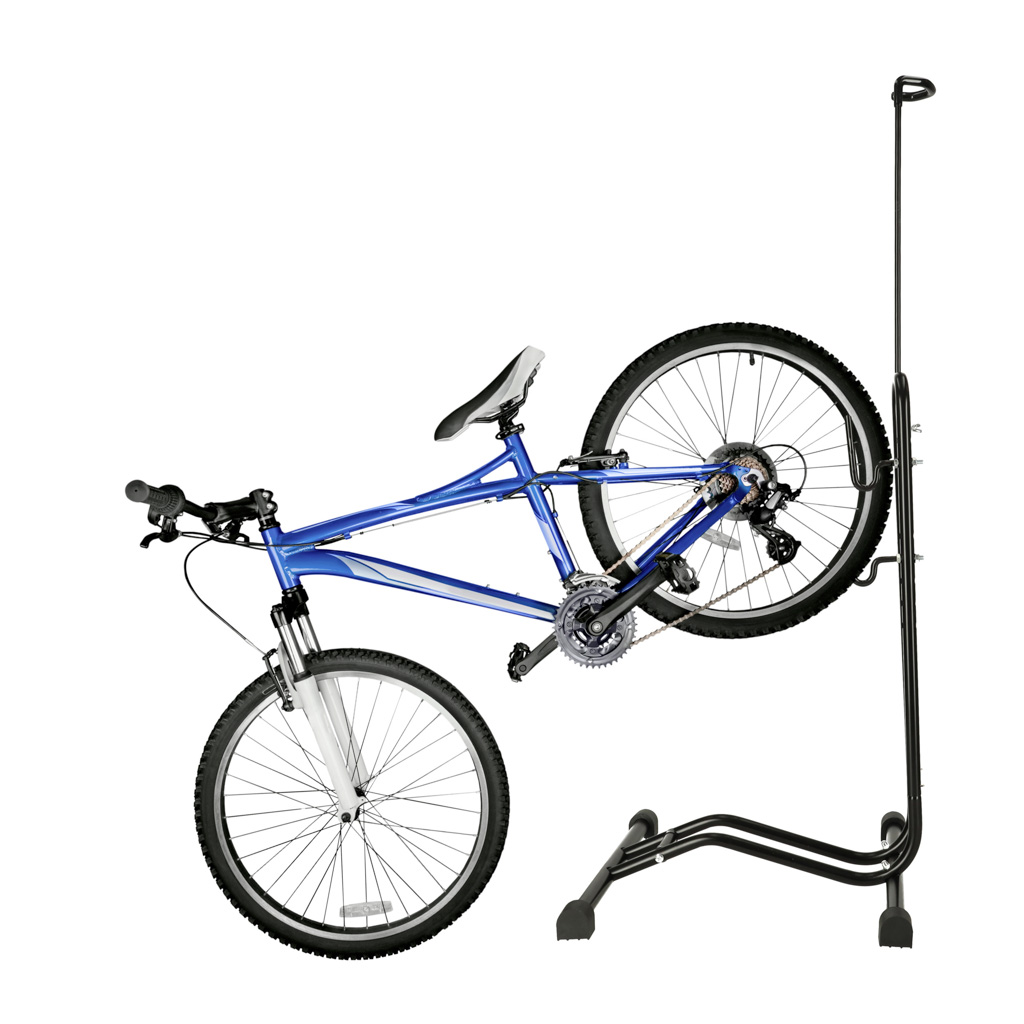 Bicycle-stand-single-high-strong-metal-black-143141 Stalak za bicikle RALLEX za bicikl, samostojeći, metalni, crni