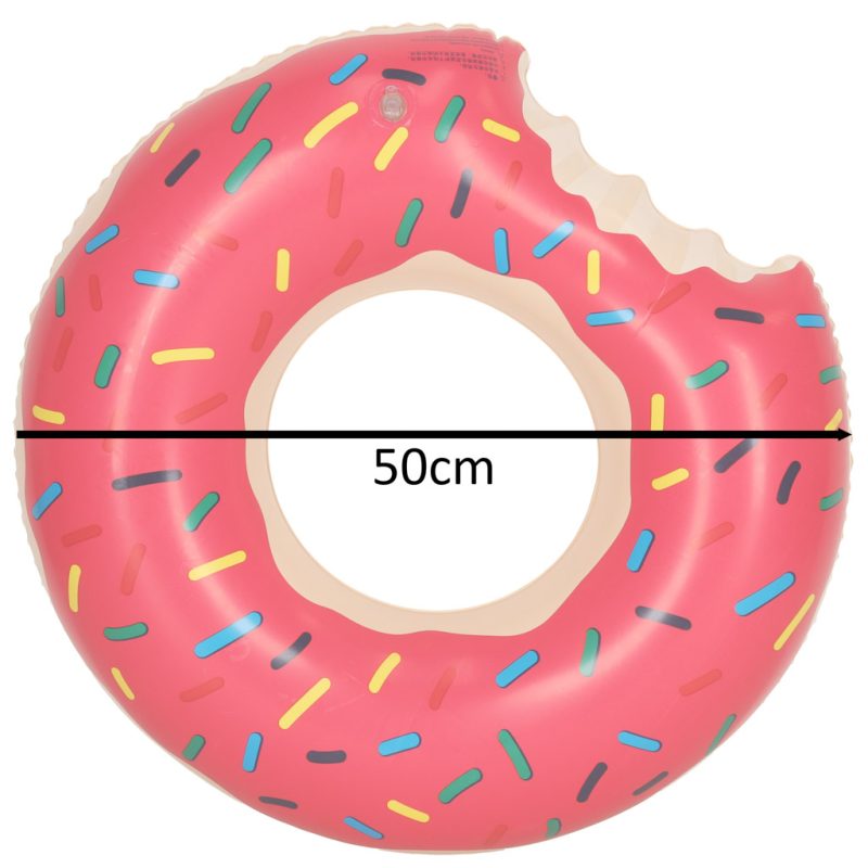 Kolut za plivanje na napuhavanje za djecu 50cm roza donut