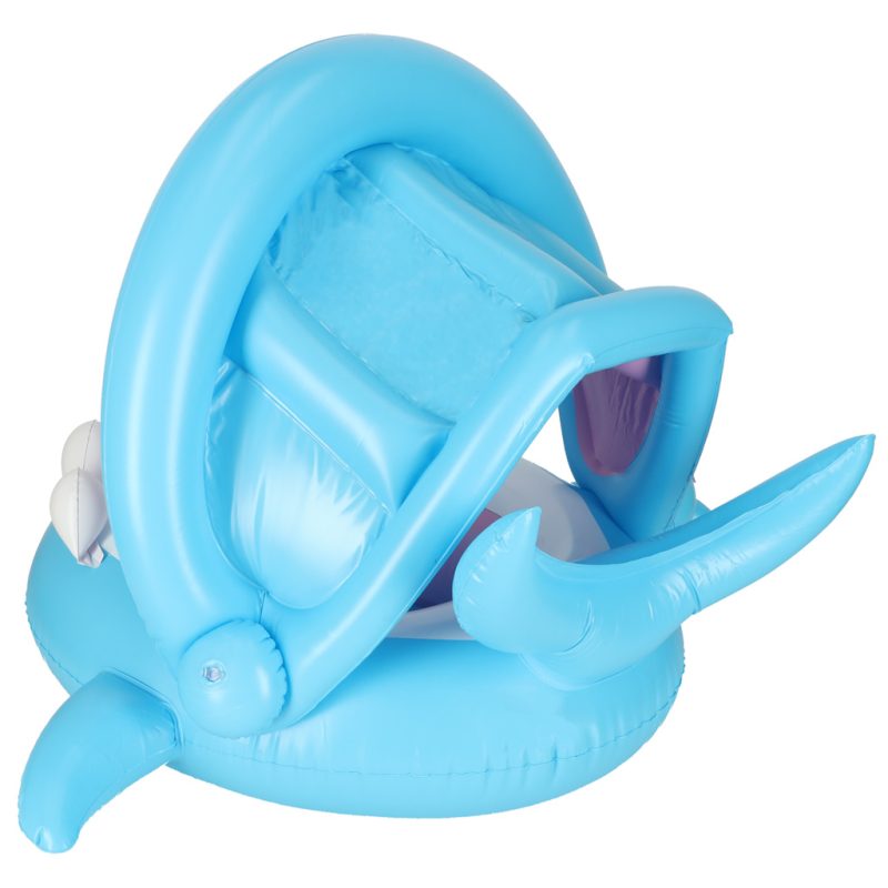 Swimming-ring-inflatable-ring-for-babies-children-s-inflatable-boat-with-seat-and-roof-shark-23kg-167566 Obruč za plivanje na napuhavanje za bebe, dječji čamac na napuhavanje sa sjedištem i krovom morski pas 23kg