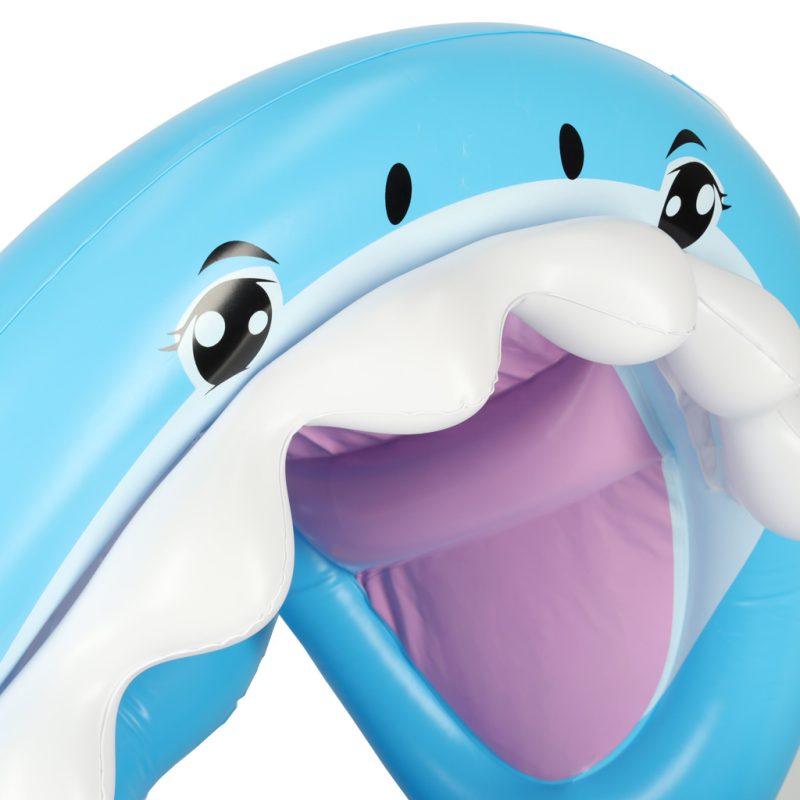 Swimming-ring-inflatable-ring-for-babies-children-s-inflatable-boat-with-seat-and-roof-shark-23kg-167568 Obruč za plivanje na napuhavanje za bebe, dječji čamac na napuhavanje sa sjedištem i krovom morski pas 23kg