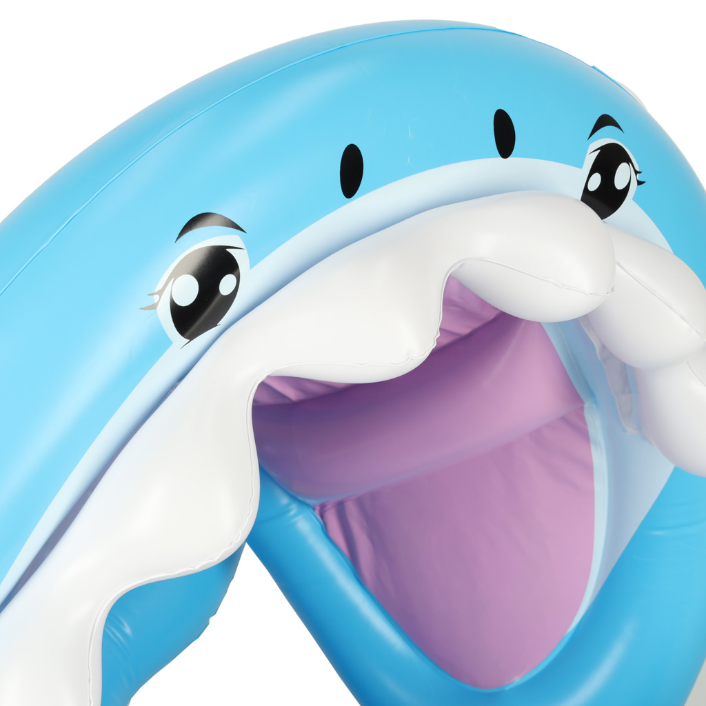 Swimming-ring-inflatable-ring-for-babies-children-s-inflatable-boat-with-seat-and-roof-shark-23kg-167568 Obruč za plivanje na napuhavanje za bebe, dječji čamac na napuhavanje sa sjedištem i krovom morski pas 23kg