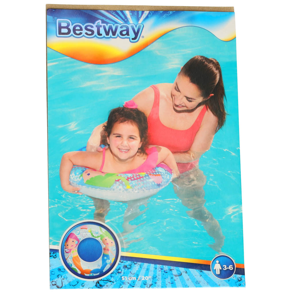 Napuhani kolut za plivanje Sirena za plažu 60 kg BESTWAY 36113 51 cm
