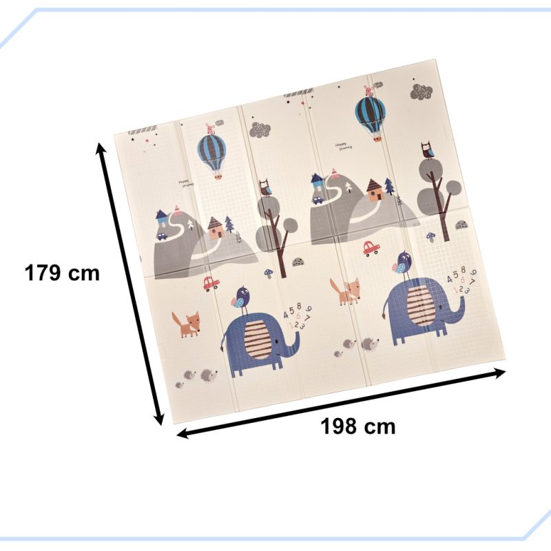 Edukativna dvostrana sklopiva pjenasta podloga 180x200 cesta/šuma