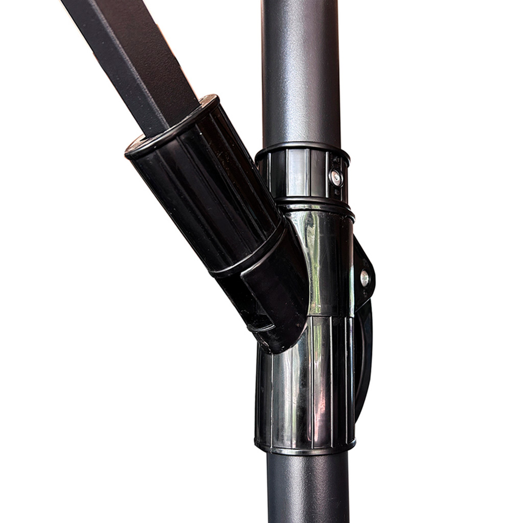 Vrtni suncobran veliki sklopivi suncobran s krakom 290 cm bež