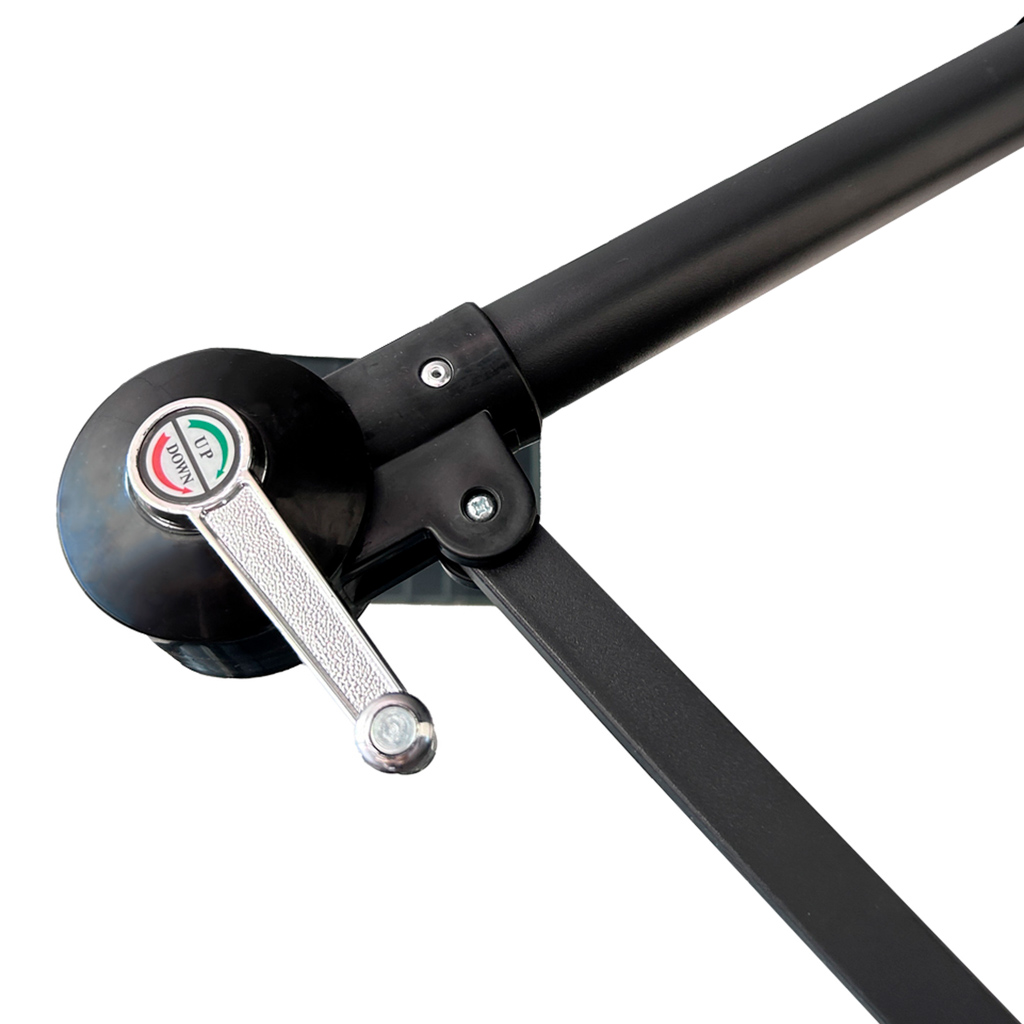 Vrtni suncobran veliki sklopivi suncobran s krakom 290 cm crni