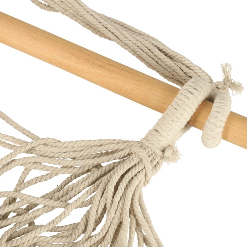 Brazilska viseća stolica s osloncem za noge 130 cm bež boje