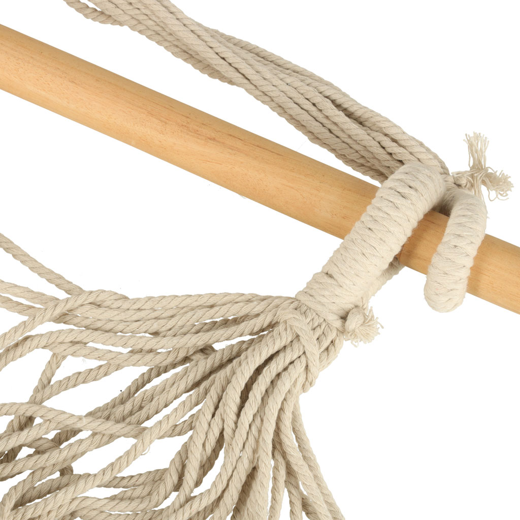 Brazilska viseća stolica s osloncem za noge 130 cm bež boje