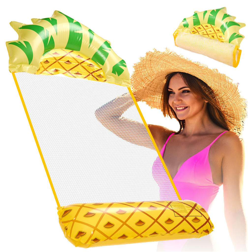 Napuhanac na plažu, madrac s mrežom, ležaljka za vodu, bazen, ananas