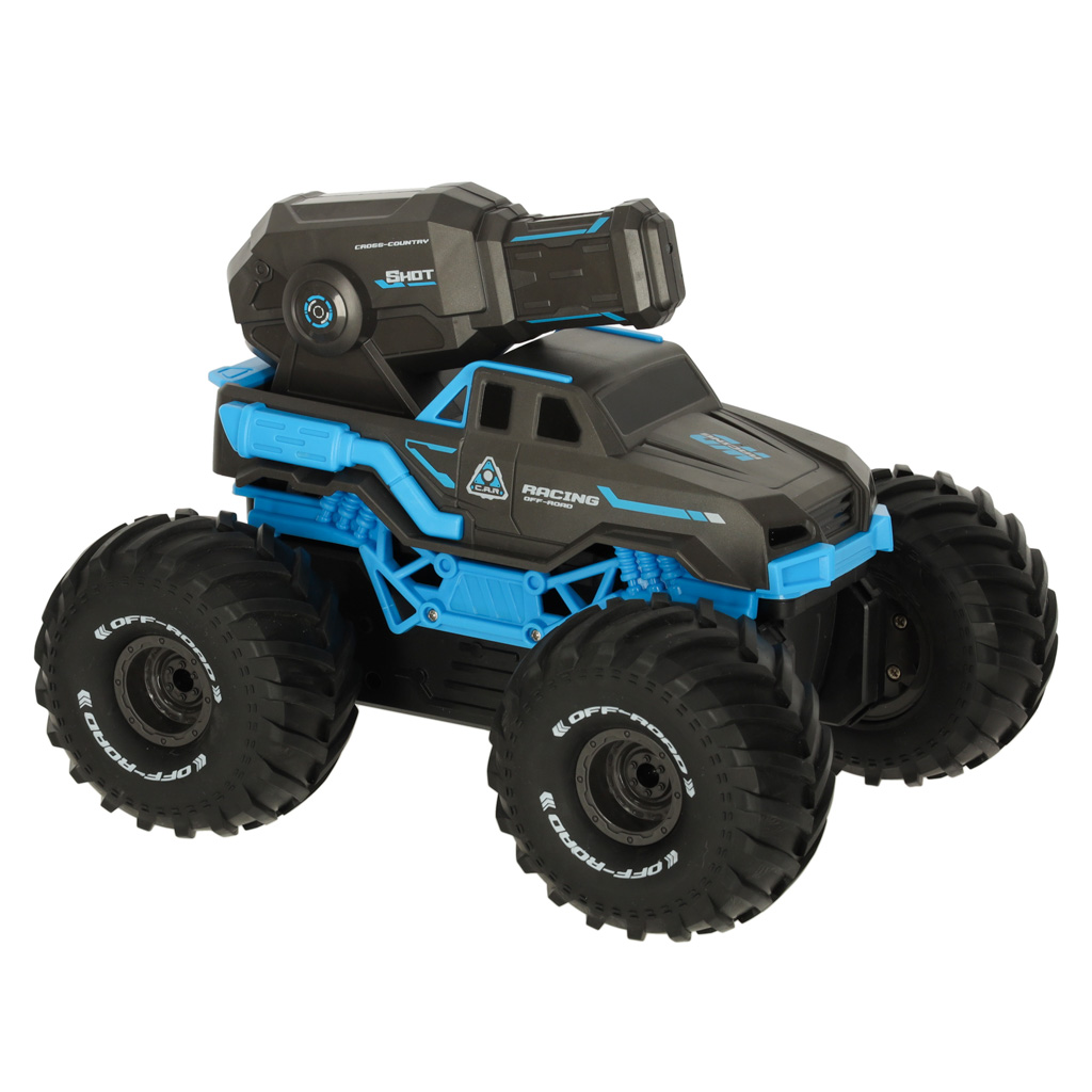RC amfibijski vodootporni automobil kojim se upravlja pokretom ruku + 2 daljinska upravljača plave boje