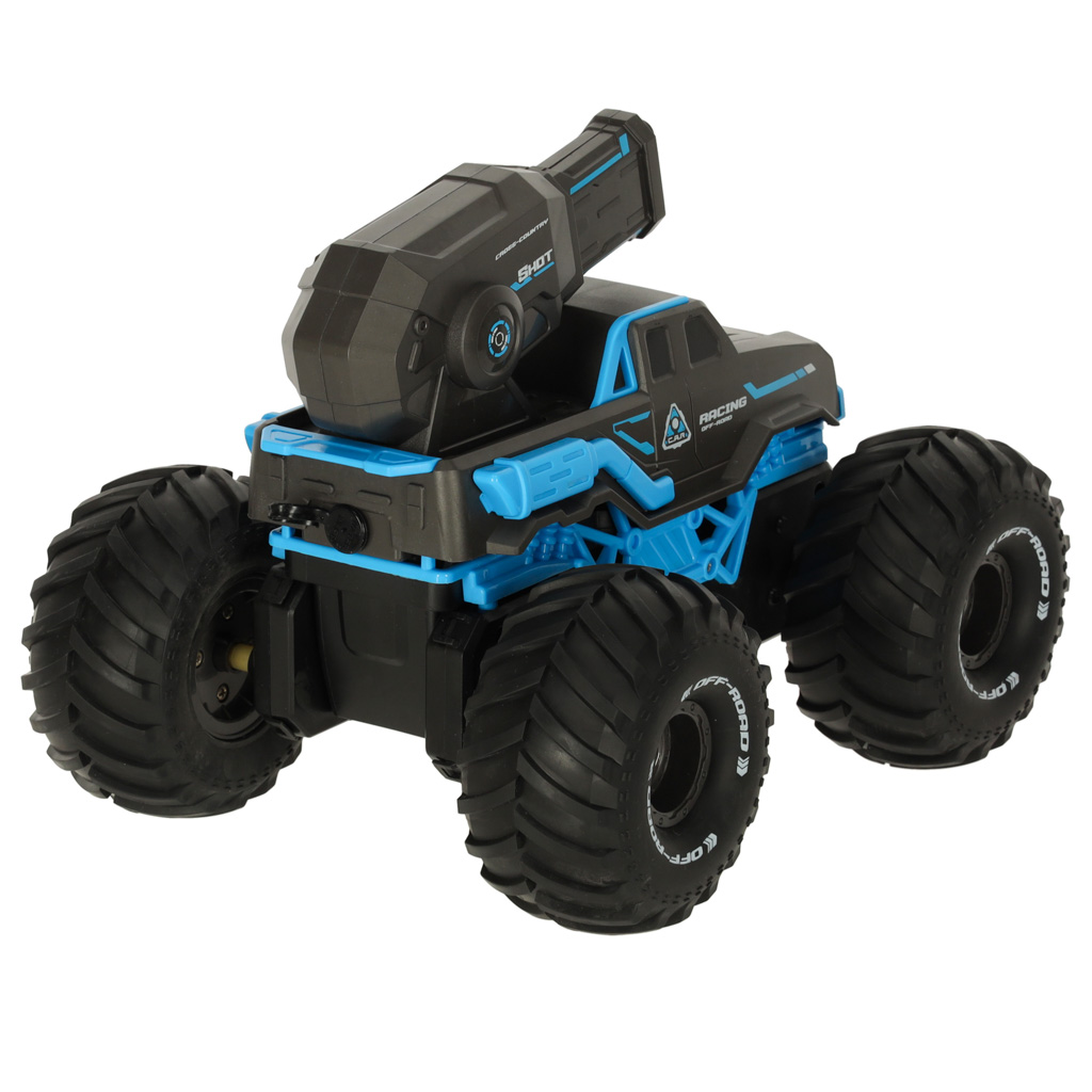 RC amfibijski vodootporni automobil kojim se upravlja pokretom ruku + 2 daljinska upravljača plave boje