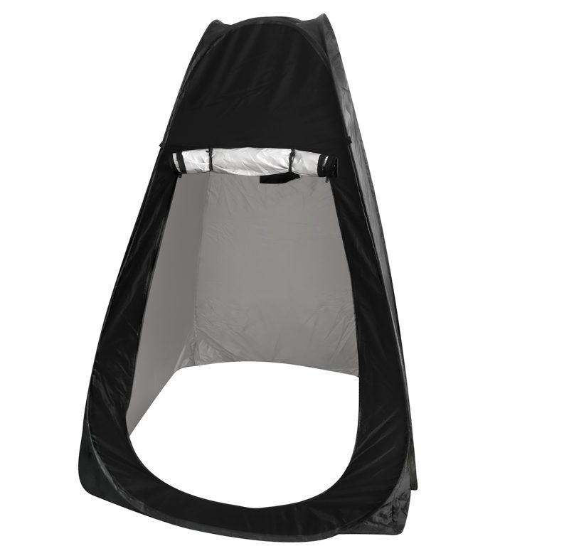 Šator tuš kabina za presvlačenje prijenosni WC crni